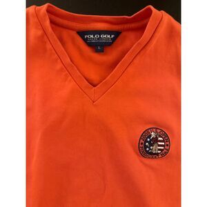 Polo Golf Pima Cotton Sweater Vest Mens‎ L Coral 2005 US Open Pinehurst No 2